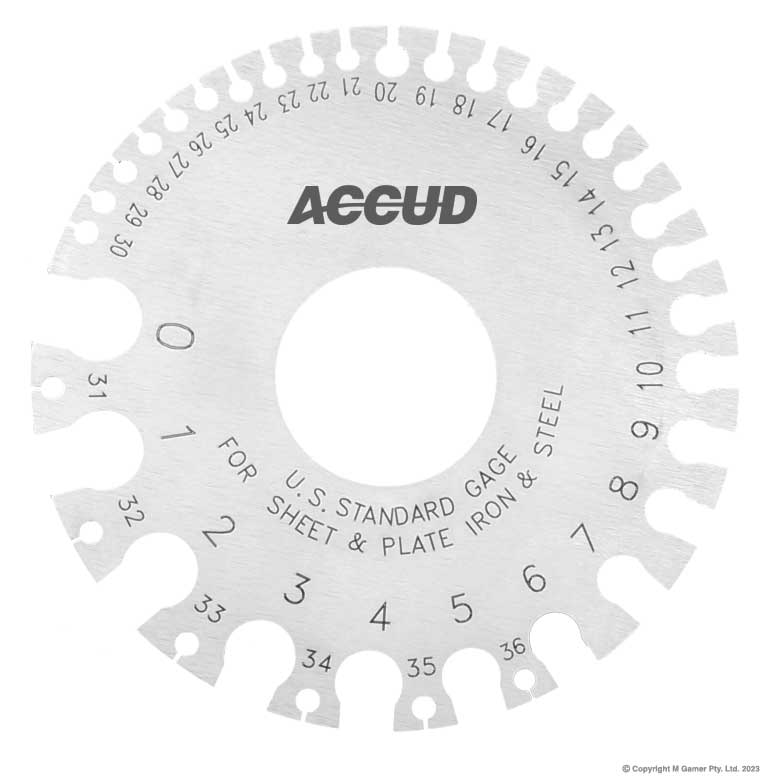 0-36 Gauge American Standard Sheet Metal Gauge